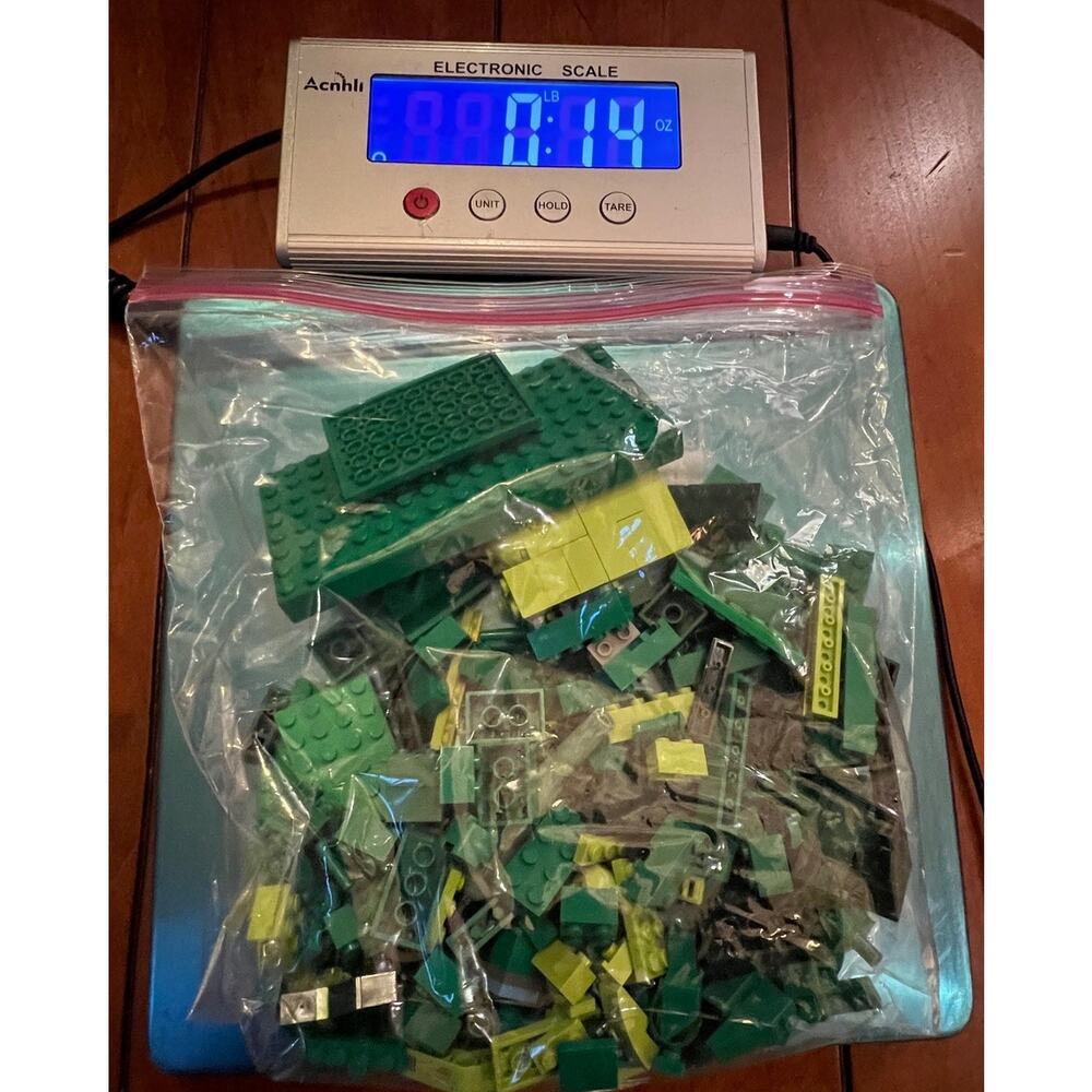 All Green Lego Pieces 1 bag = 14 oz.